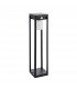 Hallam Modern Solar Powered Dimmable LED Short Bollard Lamp Textured Black, PIR Motion & Day Night Sensors, Warm White, IP44
