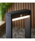 Dannah Modern Solar Powered LED Box Shaped Bollard Lamp Textured Black-5