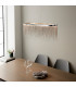 Orphelia LED Bar Pendant Light Fine Silver Chain Waterfall Effect Polished Chrome-3