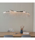 Orphelia LED Curve Twin Bar Pendant Light Fine Silver Chain Waterfall Effect Polished Chrome-1