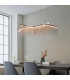 Orphelia LED Curve Twin Bar Pendant Light Fine Silver Chain Waterfall Effect Polished Chrome-3