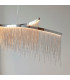 Orphelia LED Curve Twin Bar Pendant Light Fine Silver Chain Waterfall Effect Polished Chrome-5