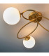 Ellipse Semi Flush 3 Light Lamp Satin Brass-4