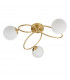 Ellipse Semi Flush 3 Light Lamp Satin Brass-6