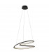 Staten Contemporary Designer Look LED Pendant Light Swirl Textured Black Finish