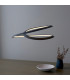 Staten Contemporary Designer Look LED Pendant Light Swirl Textured Black Finish-3