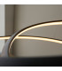 Staten Contemporary Designer Look LED Pendant Light Swirl Textured Black Finish-5