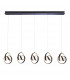 Cosma Modern Designer Integrated LED Cluster Drop Pendant Textured Black Finish