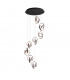 Cosma Modern Designer Integrated LED Cluster Drop Pendant Textured Black Finish