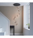 Cosma Modern Designer Integrated LED Cluster Drop Pendant Textured Black Finish-2