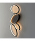 Ovals Modern Designer 4 Ring LED Wall Light Textured Black Finish-5