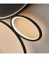 Ovals Modern Designer 4 Ring LED Wall Light Textured Black Finish