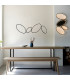 Ovals Modern Designer 4 Ring LED Pendant Light Textured Black Finish-3
