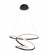 Dune Modern Designer LED Pendant Light Swirl Textured Black Finish