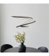 Dune Modern Designer LED Pendant Light Swirl Textured Black Finish-1
