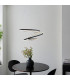 Dune Modern Designer LED Pendant Light Swirl Textured Black Finish-2