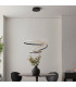Dune Modern Designer LED Pendant Light Swirl Textured Black Finish-3