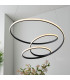 Dune Modern Designer LED Pendant Light Swirl Textured Black Finish-4