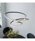 Dune Modern Designer LED Pendant Light Swirl Textured Black Finish-5