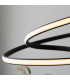 Dune Modern Designer LED Pendant Light Swirl Textured Black Finish-6