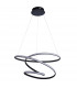 Dune Modern Designer LED Pendant Light Swirl Textured Black Finish