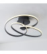 Dune Modern Designer LED Semi Flush Light Swirl Textured Black Finish-1