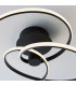 Dune Modern Designer LED Semi Flush Light Swirl Textured Black Finish-4