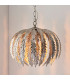 Delphine Decorative Silver Layered Leaf Ceiling Pendant Light-1