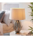 Delphine Decorative Silver Layered Leaf Table Lamp-1