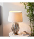 Delphine Decorative Silver Layered Leaf Table Lamp-4