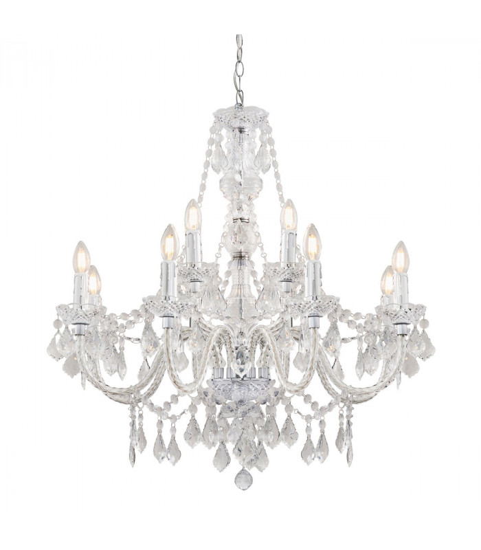 Clarence Decorative 12 Light Chandelier Polished Chrome