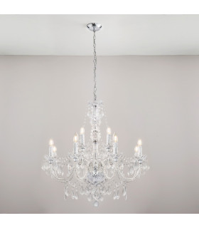 Clarence Decorative 12 Light Chandelier Polished Chrome-1