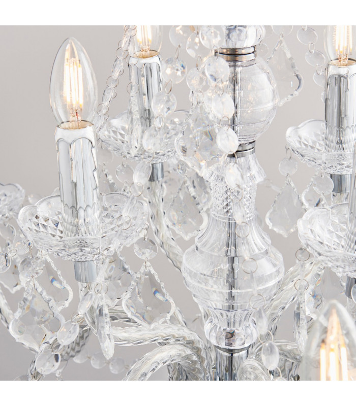 Clarence Decorative 12 Light Chandelier Polished Chrome-2