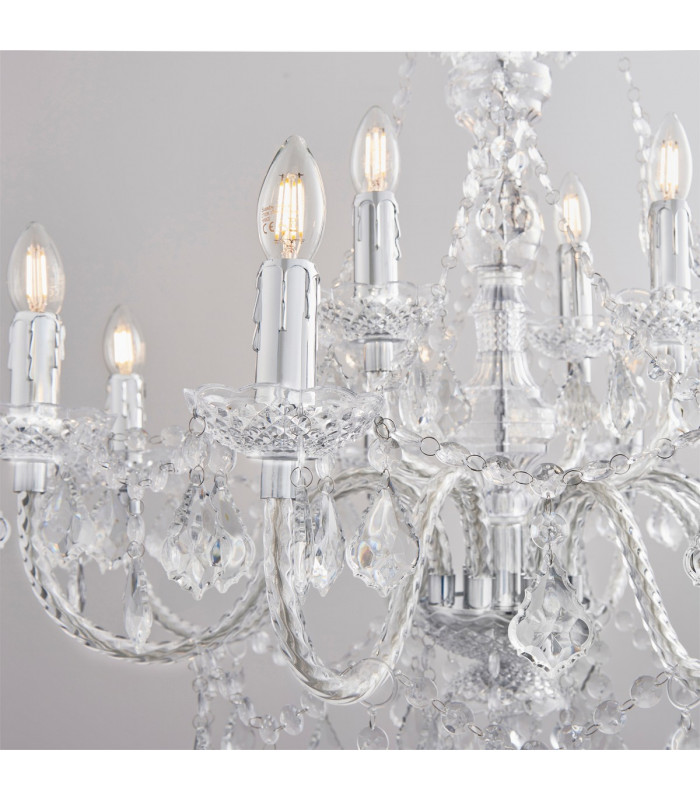 Clarence Decorative 12 Light Chandelier Polished Chrome-3