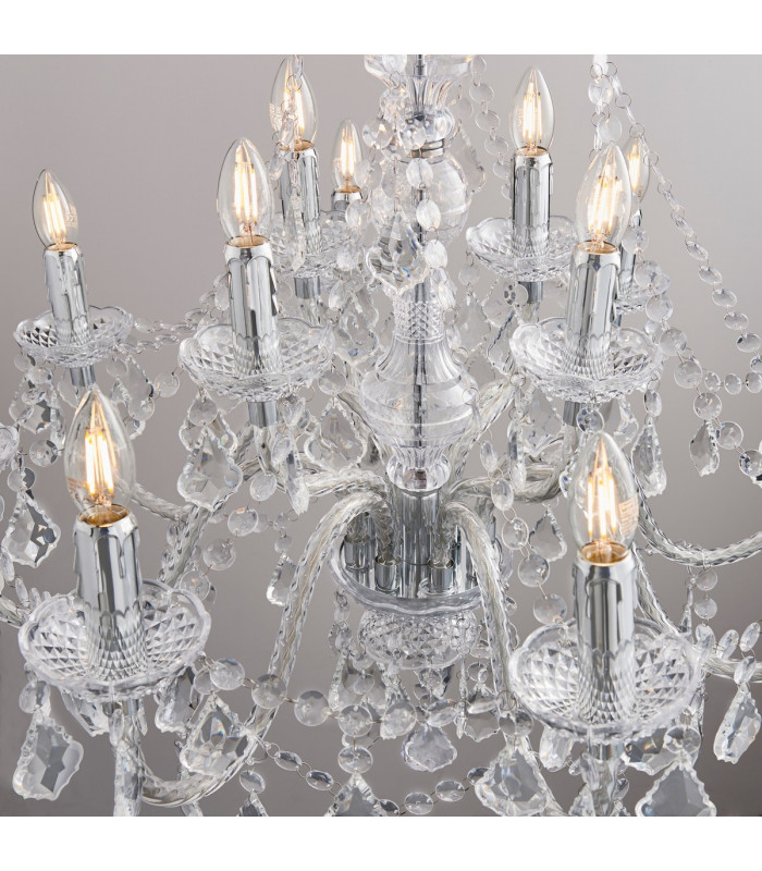 Clarence Decorative 12 Light Chandelier Polished Chrome-4