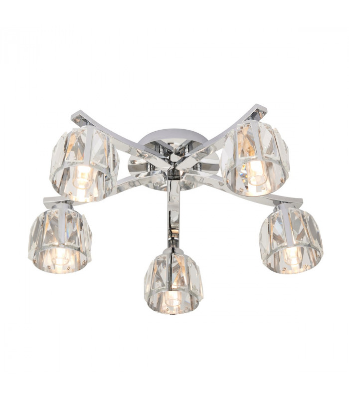 Ria Bathroom Multi Arm Glass Semi Flush Ceiling Lamp