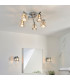 Ria Bathroom Multi Arm Glass Semi Flush Ceiling Lamp-2