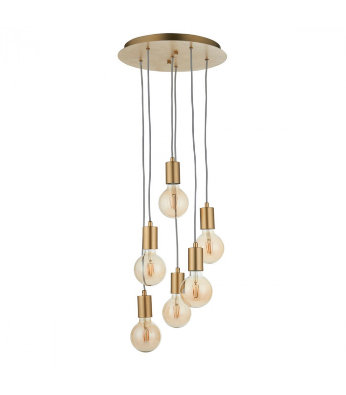 Studio Plate Pendant Ceiling Lamp, Soft Gold Paint