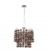 Esme Single Pendant Ceiling Lamp, Chrome Plated With Grey Tinted, Chrome, Copper Plated Glass