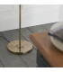 Highclere Base & Shade Floor Lamp, Antique Brass Plate, Vintage White Fabric