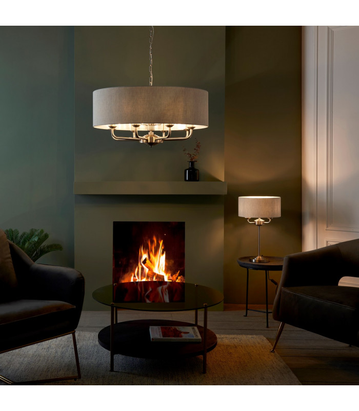 Highclere Single Shade Pendant Ceiling Lamp-2