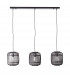 Mathias Bar Pendant Ceiling Lamp, Dark Bamboo, Plywood With Matt Black Paint