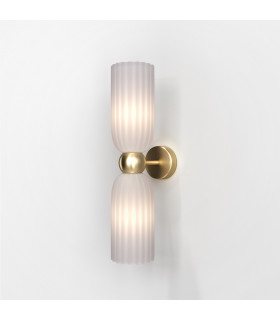 Maytoni Antic Modern 2 Light Up & Down Wall Lamp Gold White Shade E14-1