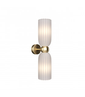 Maytoni Antic Modern 2 Light Up & Down Wall Lamp Gold White Shade E14-2