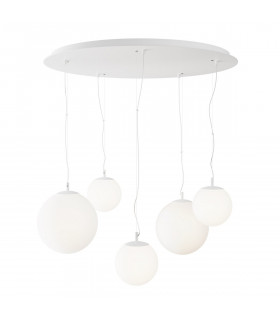 Maytoni Basic Form Modern 5 Light Cluster Pendant Ceiling Light Matt White E27-2