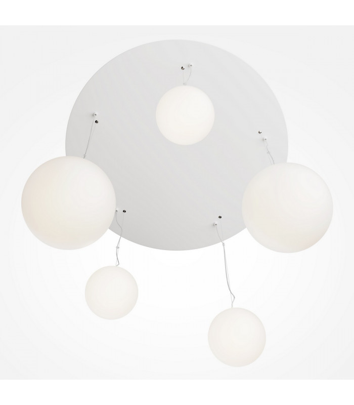 Maytoni Basic Form Modern 5 Light Cluster Pendant Ceiling Light Matt White E27-3