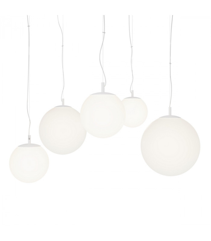 Maytoni Basic Form Modern 5 Light Cluster Pendant Ceiling Light Matt White E27-4