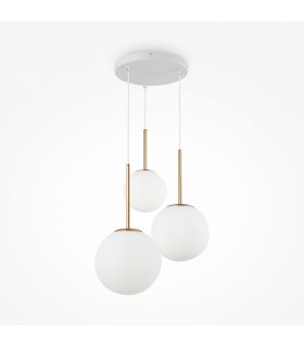 Maytoni Basic Form Modern 3 Light Cluster Pendant Ceiling Light Gold E14-1