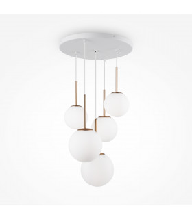 Maytoni Basic Form Modern 5 Light Cluster Pendant Ceiling Light Gold E14-1
