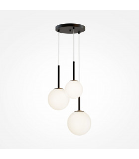 Maytoni Basic Form Modern 3 Light Cluster Pendant Ceiling Light Matt Black E14-1